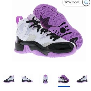Jordan Jumpman Two Trey White and Barely Grape Sneakers